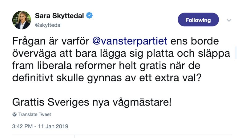 Sara Skyttedal tweet Sara Skyttedal tweet